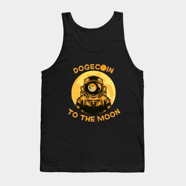 Dogecoin To The Moon | Funny Cryptocurrency Meme Tank Top by Merch4Days